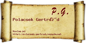 Polacsek Gertrúd névjegykártya